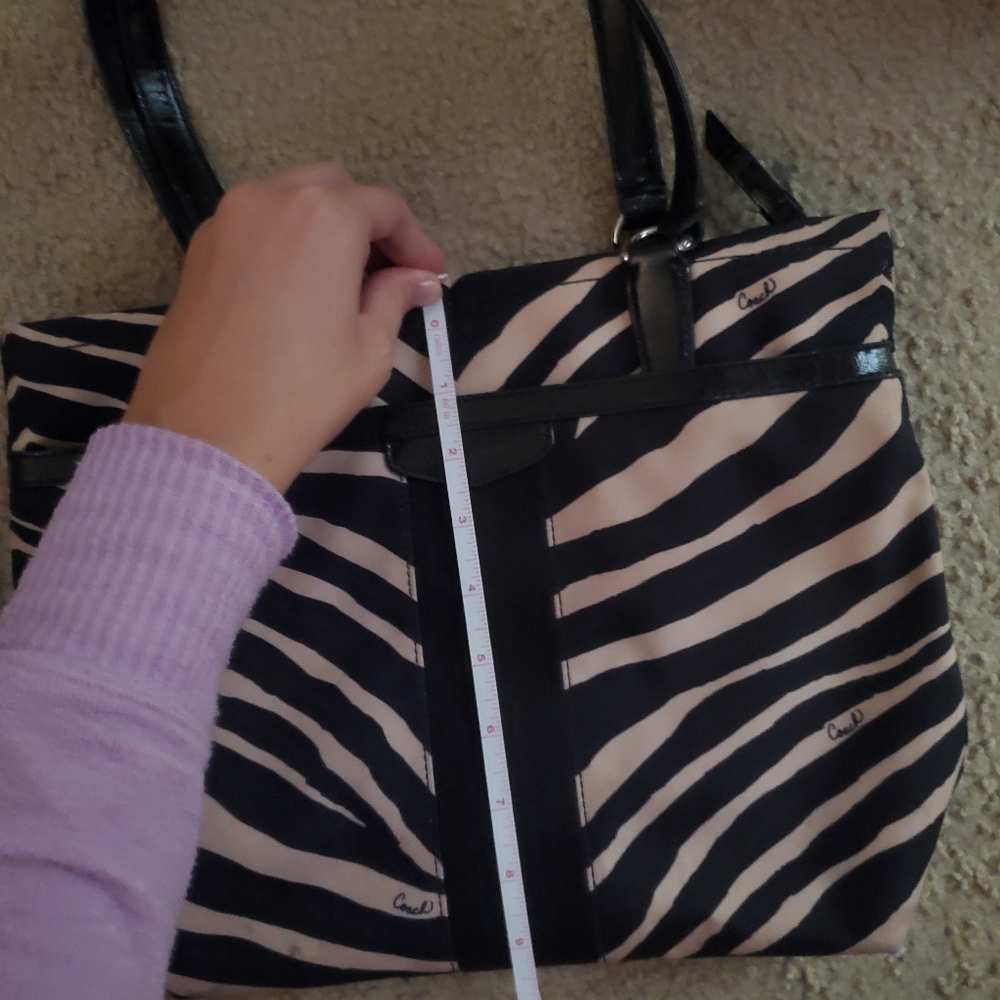 Zebra Print Coach Handbag - Picture 9 of 11